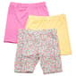 Girls (4-6x) BTween(R) 3pk. Ditsy/Solid Rib Bike Shorts - image 1