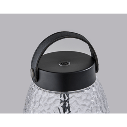 Adesso Cassius Cordless LED Tall Table Lantern w/ Glass Shade