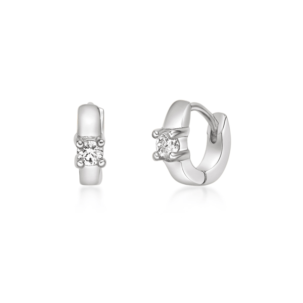 Brilliant Grown 1/10ctw. Lab-Grown Diamond Hoop Earrings - image 