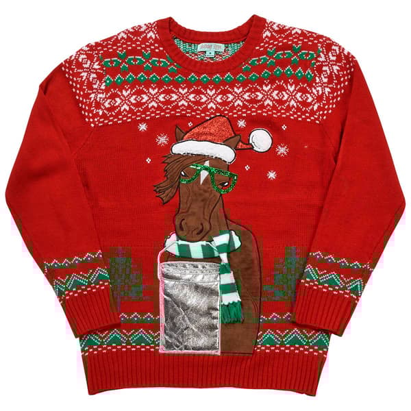Mens Style Theory Horse Drink Pocket Sweater - image 