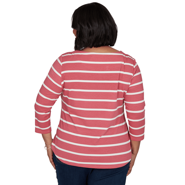 Plus Size Ruby Rd. Must Haves II Football Bow Stripe Tee