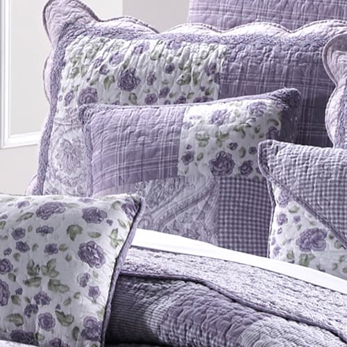 Donna Sharp Lavender Rose Cotton Quilt Set