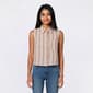 Juniors No Comment Striped Linen Sleeveless Button Down Top- Pink - image 1