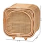 bali & pari Keita Bohemian Natural Rattan Nightstand - image 8