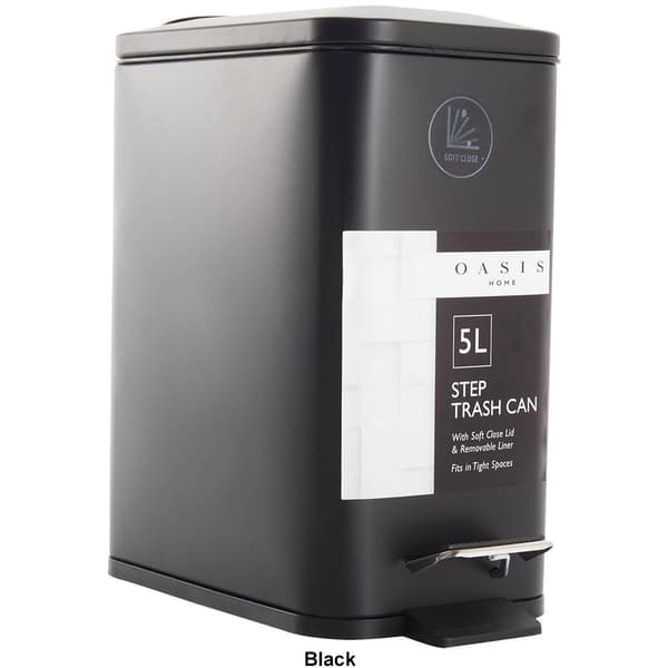 5 Litre Rectangle Trash Can w/ Soft Close Lid
