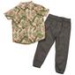 Toddler Boy Brooklyn Boys&#174; Tropical Button Top/Solid Joggers Set - image 2