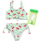 Girls (7-12) Nicole Miller 2pc. Gingham Cherry Swim Set w/ Pouch - image 1