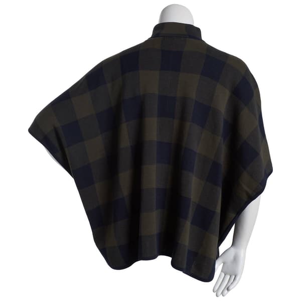 Womens Preswick & Moore Buffalo Plaid Poncho