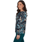 Womens Emaline Key Items Long Sleeve Cowl Neck Floral Blouse - image 4
