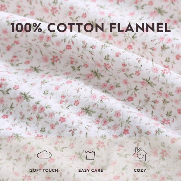 Laura Ashley Evie Cotton Flannel Sheet Set