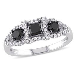 Diamond Classics(tm) 10kt. Gold 1ct. Black & White Diamond Ring