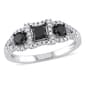 Diamond Classics(tm) 10kt. Gold 1ct. Black & White Diamond Ring - image 1