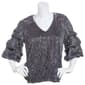 Plus Size MSK Lurex Crinkle Lantern Sleeve Top - image 1