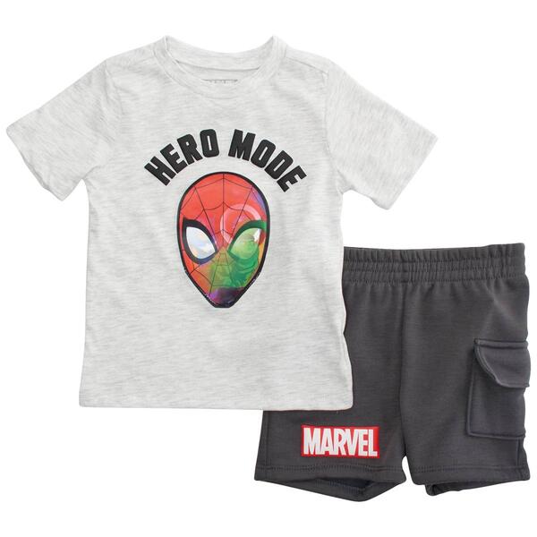 Toddler Boy Marvel Spider-Man Holographic Tee & Shorts Set - image 