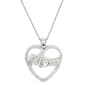 Gianni Argento Silver Plated 1/4ctw. MOM Heart Pendant - image 1