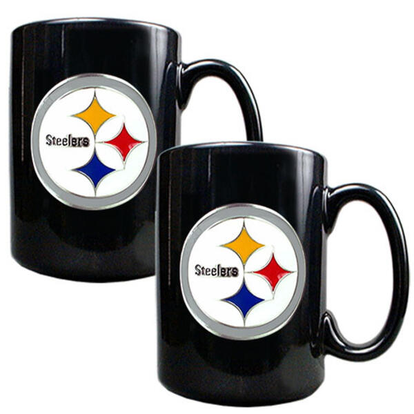 NFL Pittsburgh Steelers 2pc. Coffee Mug Set-Black - image 