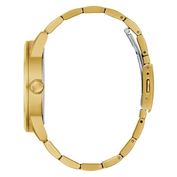 Mens Guess Gold-Tone Indigo Sunray Dial Quartz Watch - GW0963G2