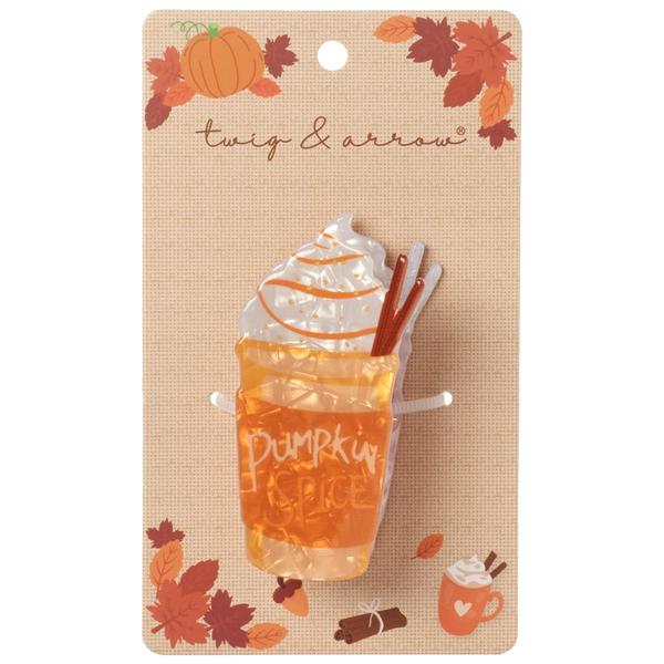 Womens Twig & Arrow Pumpkin Latte Claw Clips - image 