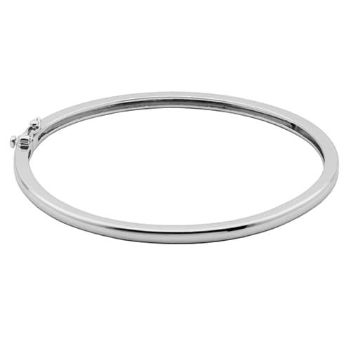 Sterling Silver Square Tube Bangle Bracelet