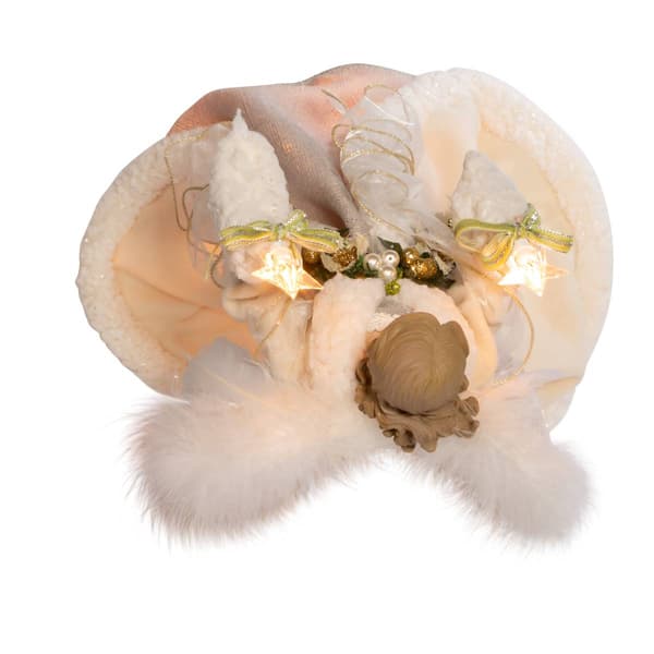 Kurt S. Adler 16in. Ivory and Grey Angel Tree Topper