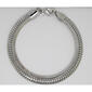 Silver Plated Herringbone Chain Link Bracelet - image 1