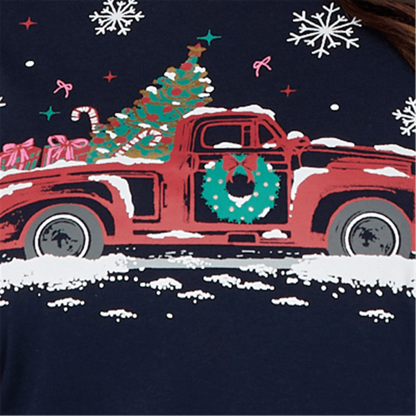 Plus Size Ruby Rd. Happy Holidays Christmas Truck Tee