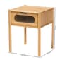 Baxton Studio Naresh Brown Bamboo Wood 1-Drawer End Table - image 8