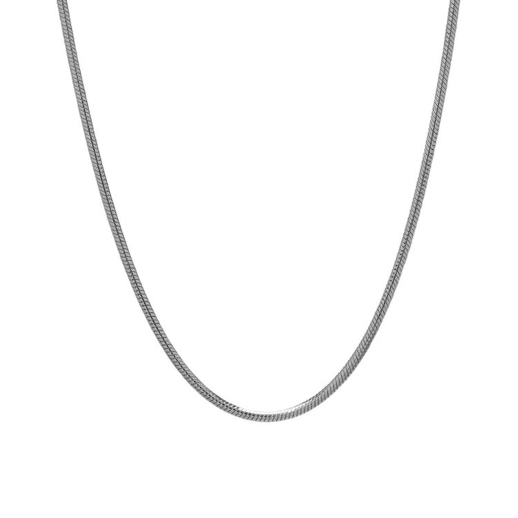 18in. Sterling Silver Round Snake Chain Necklace