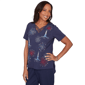 Womens Alfred Dunner Lady Liberty Fireworks Embroidery Blouse - image 2