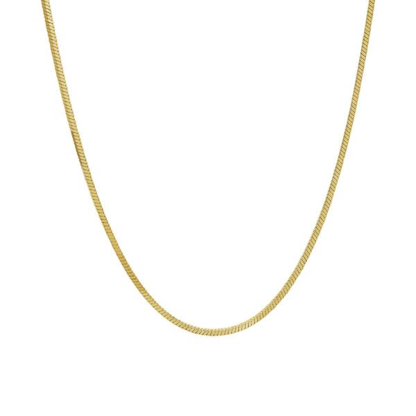 18in. Vermeil Square Snake Chain Necklace - image 