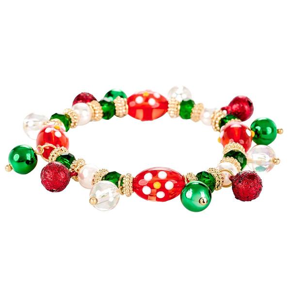 Holiday Charm Multi-Color Beaded Bracelet