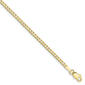 Unisex Gold Classics&#8482;10kt 2.2mm 16in. Beveled Curb Chain Necklace - image 2