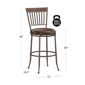 HH2 Home Hawkins Metal Commercial Grade Bar Height Swivel Stool - image 6