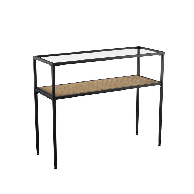 Southern Enterprises Bladeston Glass-Top Console Table