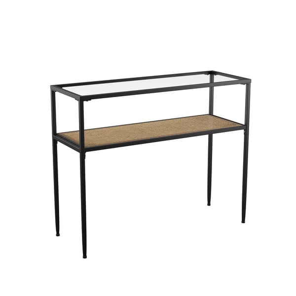 Southern Enterprises Bladeston Glass-Top Console Table