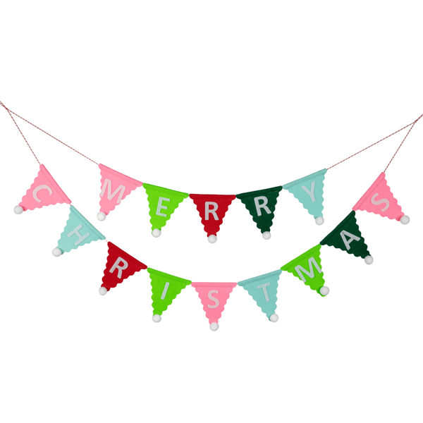 Northlight 45in. Multi "Merry Christmas" Banner Garland