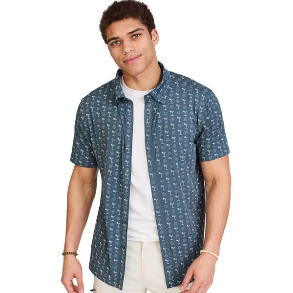 Mens WearFirst Button Down Knit Sport Shirt - Extra Dry - image 