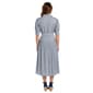 Womens Vivid Aura Short Puff Sleeve Stripe Shirtdress - image 2