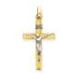 Unisex Gold Classics(tm) Two Tone INRI Hollow Crucifix Pendant - image 1