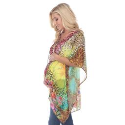 Womens White Mark Yellow Print Maternity Caftan