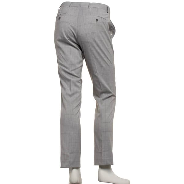 Mens Kenneth Cole® Windowpane Pants - Light Grey