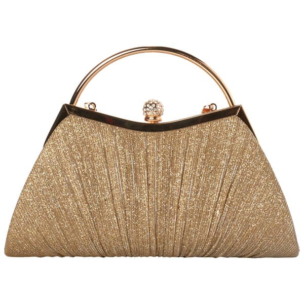 D''Margeaux Shimmer Top Hand Clutch with Chain