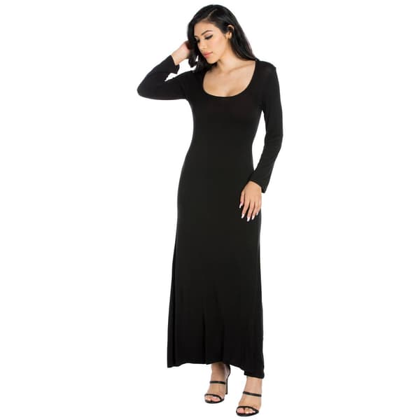 Womens 24/7 Comfort Apparel Long Sleeve Maxi Dress - image 