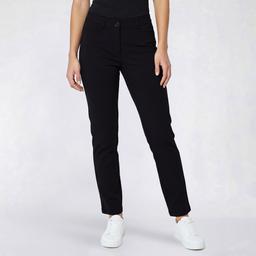 Womens Preswick & Moore(R) Zip Front Solid Straight Leg Pants