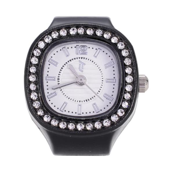 Womens White Square Dial Ring Watch - BRWS2BV-01 - image 