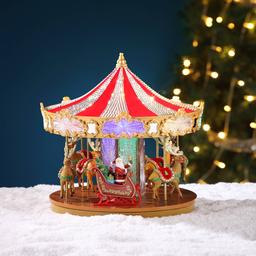 Mr. Christmas 12in. Animated Crystal Very Merry Carousel