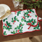 Threadmade Vintage Holly Scallop Border Napkins - Set of 4 - image 3