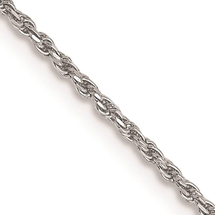 Unisex Gold Classics™ 1.15mm. 14k White Gold Rope 14in. Necklace