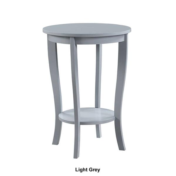 Convenience Concepts American Heritage Round End Table with Shelf