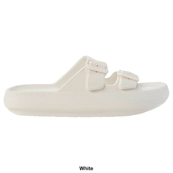 Womens Ella &amp; Joy Double Buckle EVA Slide Sandals